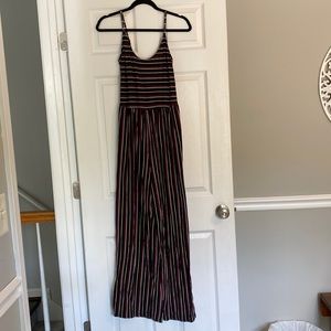 Super Popular Black Stripe Jumpsuit in 100% Cotton